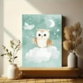 thumbnail image 6 of Cute Owl and Bird Night Sky Canvas Print Wall Art， Suitable for Living Room， Bedroom， Nursery， Office， and Bathroom Decor, 6 of 8