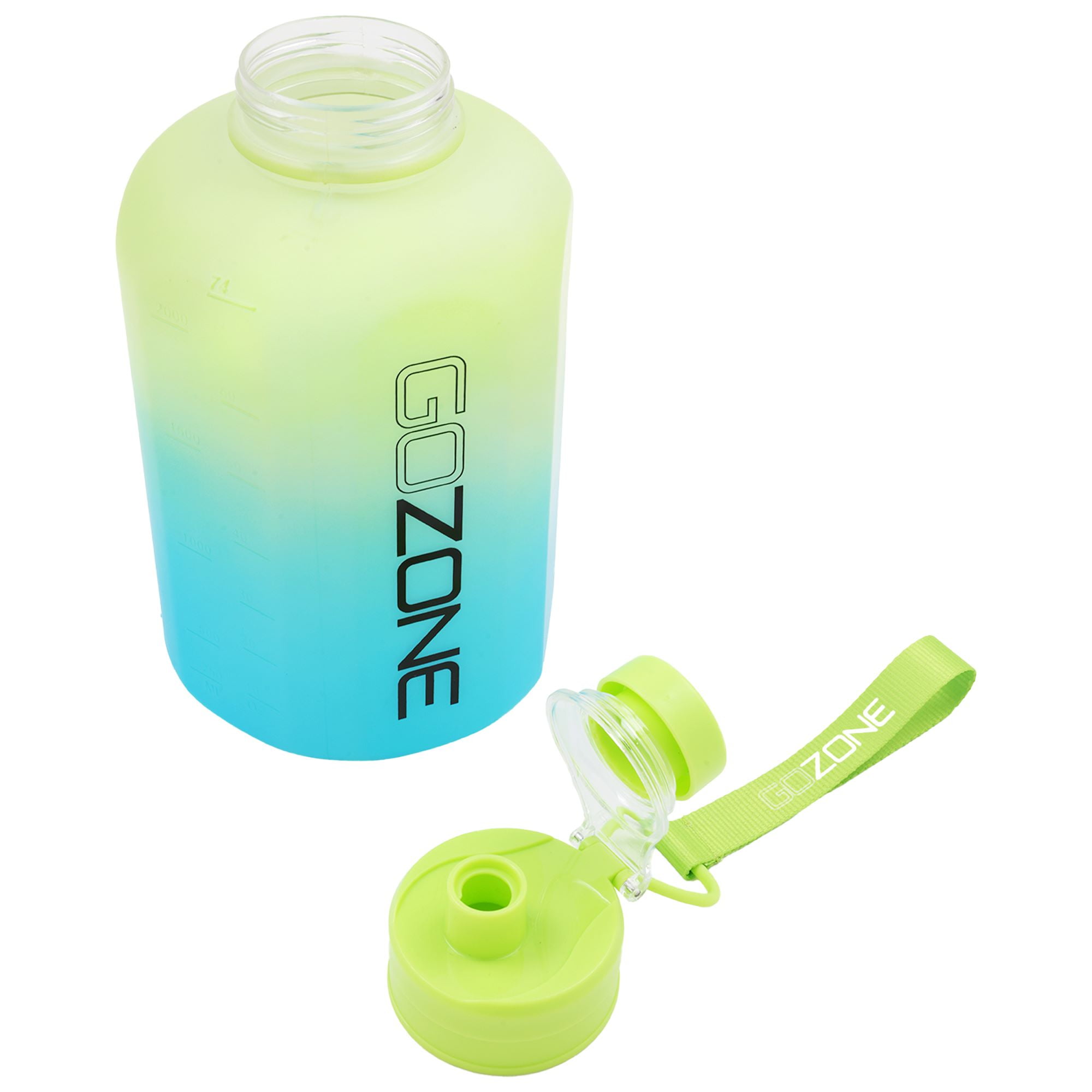 GoZone Water Bottle Jug, Half Gallon Sports Water Jug with Carry Handle, Multi, 74 oz