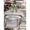 thumbnail image 5 of Outdoor Tablecloth with Umbrella Hole for Patio/Picnic/Party/Camping, Khaki Grey Striped Waterproof Table Cloth Round Cover Washable, Farmhouse Stripes Modern Abstract Art (Dia 54"), 5 of 8