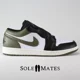 thumbnail image 1 of N I-K-E A i r-Jor-dan 1 Low 'Black Toe Medium Olive' 553558-092 Men's Size 9 Shoes, 1 of 6