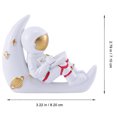 thumbnail image 2 of MasteelfCA 1Pc 3D Resin Astronaut Wall Sticker Household Socket Protective Cover Creative Switch Sticker (White Astronaut Sitting on the Crescent Moon Style), 2 of 8