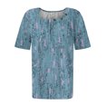 thumbnail image 4 of Womens Tops Plus Size Short Sleeved Pleated Blouses, 4 of 4