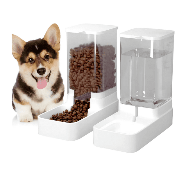 Dispensador Automático Alimento Para Perro color blanco
