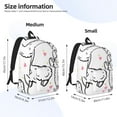 thumbnail image 3 of Honeii Alpacas and Hearts Print Canvas College Laptop Backpack, Durable Rucksack Travel Notebook Bag School Backpack Book Bag for Men Women-Medium, 3 of 7
