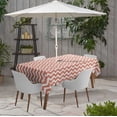 thumbnail image 2 of Vargottam Indoor/OutdoorTablecloth58x58 Inch SquareTablecloth with Umbrella Hole and Zip- Waterproof PatioTableCloths- TableCovers for Backyard RectangularTable- Peach, 2 of 5