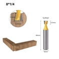 thumbnail image 4 of MesaSe 5pcs 8mm Shank Router Bits Set  Shank Carbide Dovetail Joint Router Bit Set Woodworking Cutter Tool, 4 of 21
