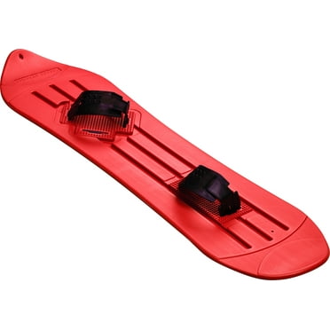 Slippery Racer Kids Snowboard with Binders for Beginners-RED