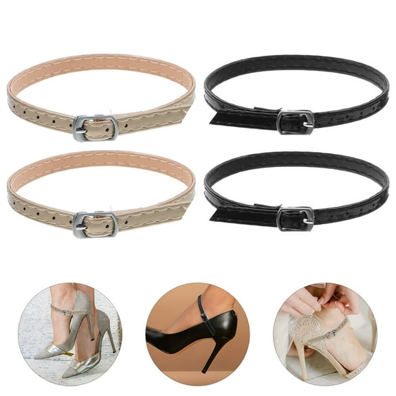 Beaupretty 2Pairs Assorted Color Female Heel Bands High Heel Accessory with Buckle Design