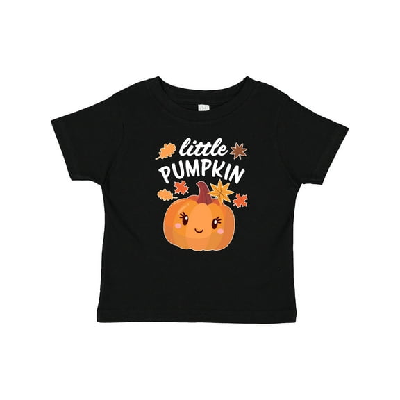 Inktastic Cute Little Pumpkin with Fall Leaves Boys or Girls Baby T-Shirt
