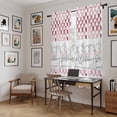 thumbnail image 5 of Red Plaid Farmhouse Kitchen Curtain for Berdoom Living Room Cafe 72 Inch Length, Watercolor Cute Country Pigs Checkered Tiers Curtains Light Filtering Drapes Window Treatment 2 Panels 52"Wx72"L, 5 of 8