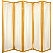 Oriental Furniture 6 Ft Tall Helsinki Shoji Screen, honey, 5 panel