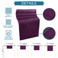 thumbnail image 6 of Purple Burlap Texture Table Runner 108 Inches Long, Farmhouse Vintage Purple Kitchen Dining Burlap Linen Tablerunner for Small/Round/Square/Wedding/Coffee/Dining Table Party Home Décor 13 x 108, 6 of 8