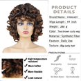 thumbnail image 2 of Ruilong Peluca corta de rastas para mujeres y hombres negros, pelucas afro rizadas, peluca de pelo sintético suave sin pegamento, resistente al calor, transpirable ((T1B/Borgoña)), 2 of 5