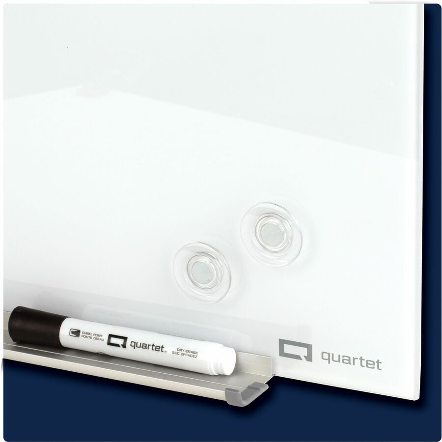 Quartet InvisaMount Magnetic Glass Dry-Erase Board 48 x 36 White Surface