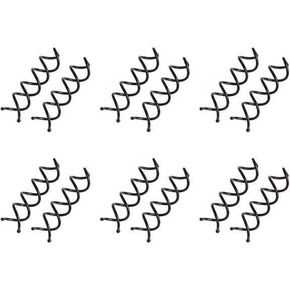 12pc Hair Twist Spiral Pins Women Twist Spin Hair Pins* 60mmSpiral Hair Pin Spiral Hair Clip Spin Clip Bun Stick Clip Bun bun pins Spiral Hair Grips for Girls & Women (Black)