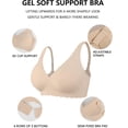 thumbnail image 5 of MANIFIQUE Jelly Bras for Women Deep V Bras No Underwire Scalloped Push Up Wireless Bralettes Seamless Soft Comfort Everyday Tshirt Bra, 5 of 6