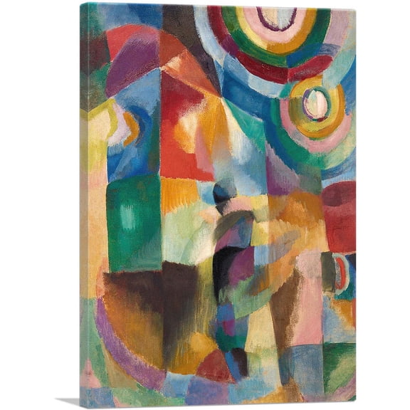 ARTCANVAS Electric Prisms 1913 Canvas Art Print by Robert Delaunay - Size: 26" x 18" (0.75" Deep)
