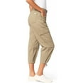 thumbnail image 2 of Levi Strauss Signature Women's Everyday Comfort Cargo Capri (Available in Plus), (New) Covert Green, XL, 2 of 5