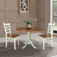 thumbnail image 4 of 42" Dual Drop Leaf Wood Table With 2 Emily Side Chairs   Multi Color, 4 of 6