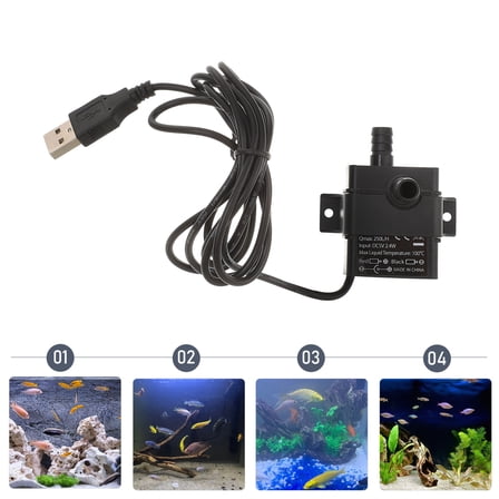 NICEXMAS Outdoor Fountain Pump Mini Water Pump Black Plastic 1Pcs Back to School