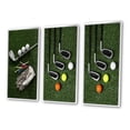 thumbnail image 3 of Designart "Excellent Golf Set Swing III" Sports Framed Wall Art Set Of 3 - Green Golf Frame Canvas Set For Living Room Decor, 3 of 7