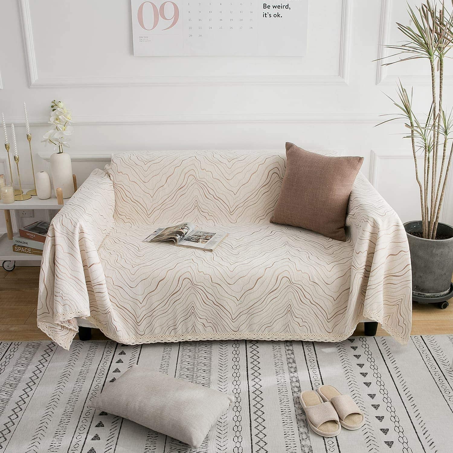 Chenille Sofa Couch Cover With Handmade Lace Edge Solid Decorative Slipcovers Protector For Living Room Loveseat Chair All Seasons Use Canada Chenille Sofa Couch Cover With Handmade, How To Wash Chenille Sofa Covers