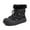 Black, variant on LYHao Fashion Autumn Children Girls Sports Shoes Flat Thick Bottom Non Slip Easy To Wear PU Upper Comfortable Boots ,Girls Boots Sizes 10.5 Black(4-4.5 Years)