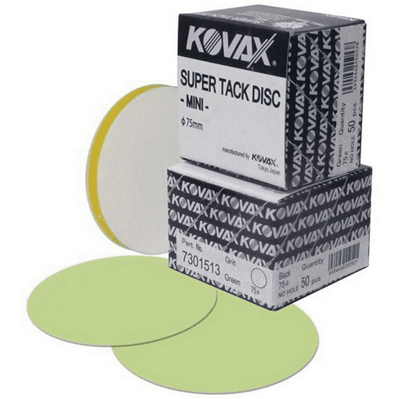 Eagle Abrasives, Inc. KOVAX Super Buflex 730-1513 Abrasive Disc, 3 in, 2000 Grit, Super-Tack Attachment, Green