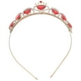 thumbnail image 2 of Tiara de corazón rojo Descendientes Corona de corazón Joyas para el cabello Corona de boda para novia, 2 of 5