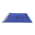 thumbnail image 2 of Ahgly Company Machine Washable Indoor Square Persian Blue Bohemian Area Rugs, 6' Square, 2 of 4