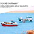 thumbnail image 2 of KAKOWELY 8pcs Resin Mini Boat Models Miniature Mediterranean Style Fish Boats Crafts,2.09"X0.91"X0.79", 2 of 5