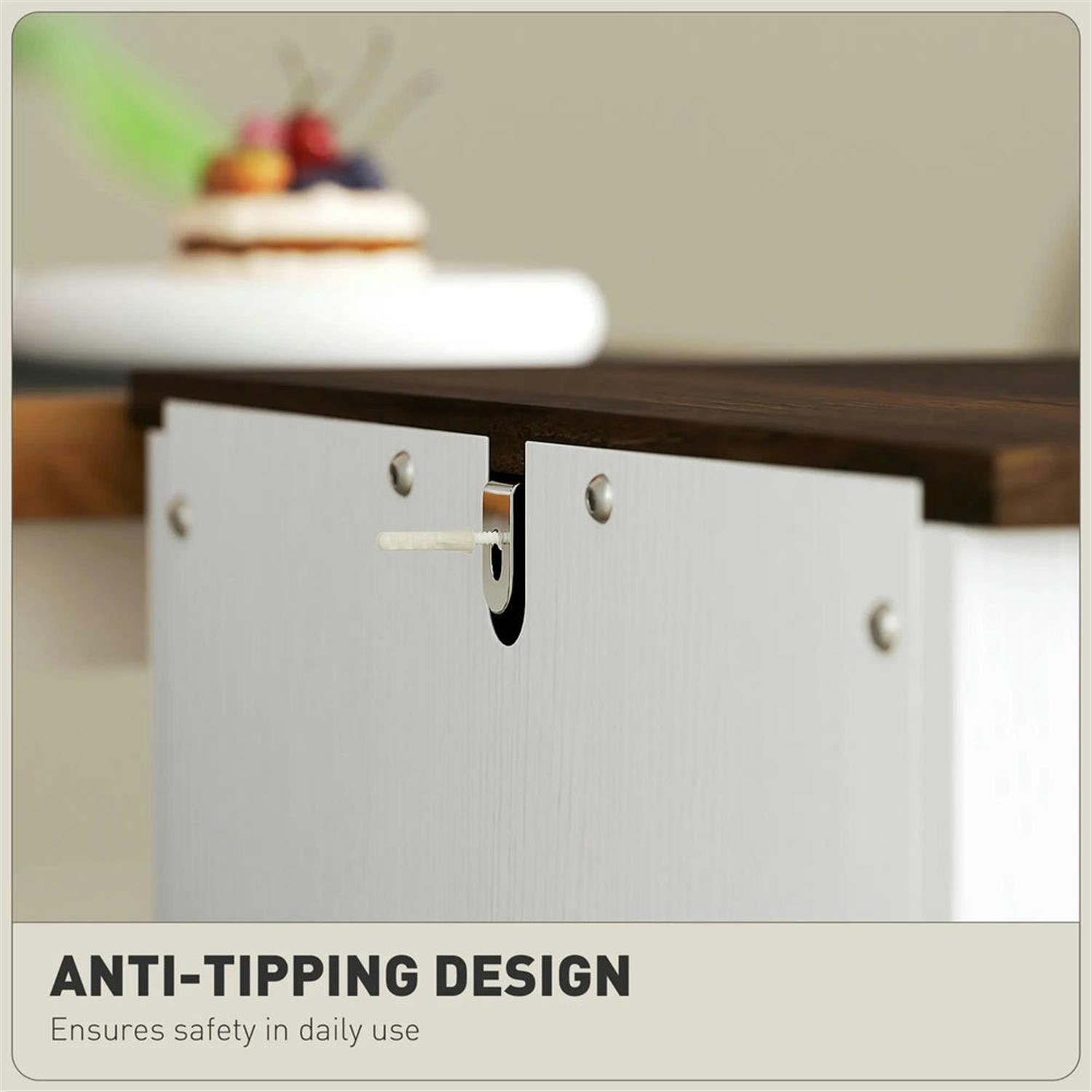 Demi Bonn Modern 3-Drawer Filing Cabinet for Letter, A4 and Legal Size, Home Office, Rustic Farmhouse Vertical File Cabinet, White