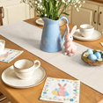 thumbnail image 5 of Easter Bunny Table Runner 72 Inches Long for Kitchen Dining, Rustic Rabbit Flowers Plant Egg Tree Leaf Dresser Scarf Farmhouse, Dining Table Decorations for Wedding/Parties, 16 x 72 In, 5 of 8