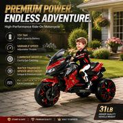 12V Kids Ride On Motorcycle Electric Battery Powered 3-Wheel Motorcycle for Kids, twist-grip throttle, Music & Wireless Connection, Luminous Wheels, PU Seat,Special spider web color, 66LB Capacity