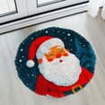 thumbnail image 5 of Latch Hook Rug Kit Christmas Santa Claus Stamped Handmade Round Shape Carpet Crochet Yarn Craft DIY Hook and Latch Door Mat Tapestry for Christmas Home Floor Decor 50x50cm(3), 5 of 7