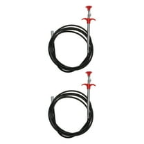 Baluue 2Set Plunger for Elongated Toilet Steel Wire for Clog Removal