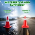 thumbnail image 4 of 18" Reflective Collars PVC Traffic Cones 12 Pack, Structurally Stable Safety Cones with Weighted Base, Orange Parking Lot Cone Construction Cones for Construction Zones and Driving Practice, 4 of 9