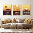 thumbnail image 4 of Pósteres de planetas y estrellas modernos, arte de pared con atracción galáctica, pinturas en lienzo e impresiones de películas de Wars, portadas de paisajes para decoración del hogar y la habitación, 4 of 5