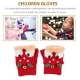 thumbnail image 5 of DEEPCRAFF 1 Pair Red Plush Flip-top Design Gloves for Kids Warm Outdoor Activities, 5 of 8