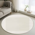 thumbnail image 2 of Cream Greek Key Large Area Rugs for Bedroom Living Room, Soft Non Slip Carpet Bedside Rug, Geometric Greece Ancient Farmhouse Geo Round Floor Cover Kitchen Accent Rug 3.3' for Dining Room/Office, 2 of 9
