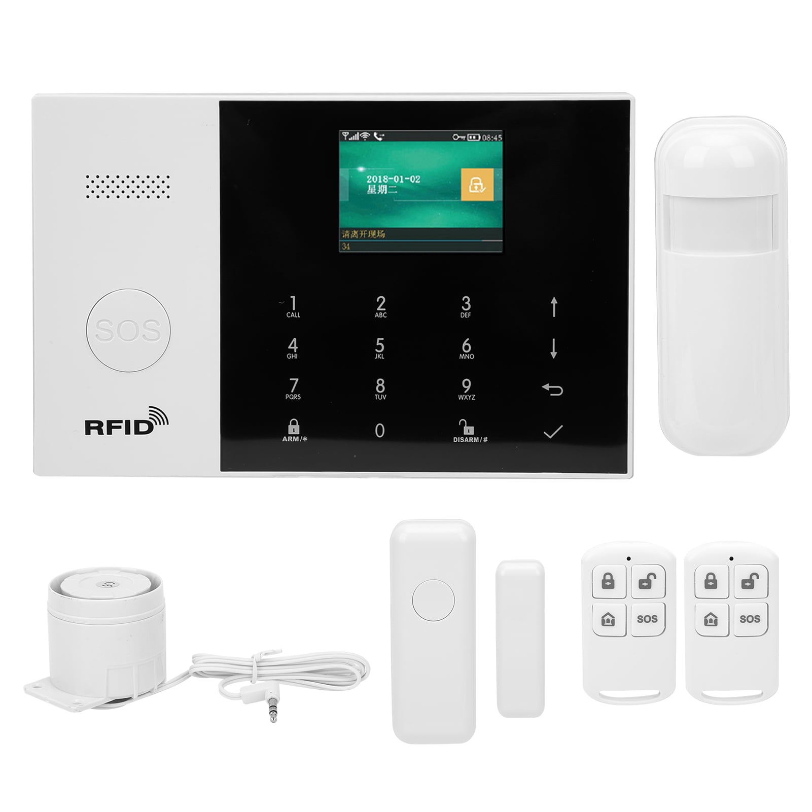TUYA Smart Life APP WIFI&GSM Wireless Home Security Burglar Alarm System Camera 