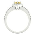 thumbnail image 4 of Clara Pucci 14K White Gold 0.76ct Yellow Solitaire with Accents Ring, 4 of 7