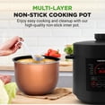 thumbnail image 5 of NutriChef 6-Quart Electric Pressure Cooker, 9-Function Digital Countertop Cooker with Adjustable Time & Temperature, Cook, Bake, Steam, Broil & Braise, Black, 5 of 5