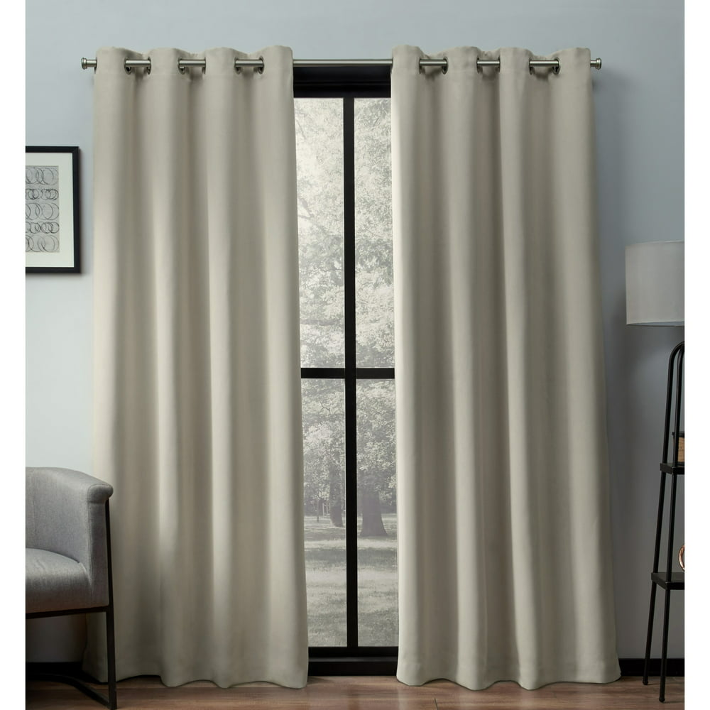 Exclusive Home Curtains 2 Pack Heath Textured Linen Grommet Top Curtain ...