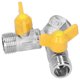thumbnail image 5 of Adaptador de grifo de válvula de bola de hilo femenino G1/2, dispositivo de riego automático tipo Y de latón de doble salida, 5 of 8