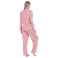 thumbnail image 4 of Newway Women's Pajamas Long Pajama Pants Polka Dot Pajamas Soft and Breathable Elastic Waist Two Piece Set Pajamas Set, 4 of 10