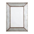 thumbnail image 1 of Benjara BM231926 Rectangular Metal Frame Accent Mirror with Keyhole Hanger, Galvanized Grey, 1 of 5