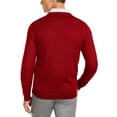 thumbnail image 2 of CLUBROOM Mens Red Long Sleeve V Neck Pullover Sweater XXL, 2 of 2