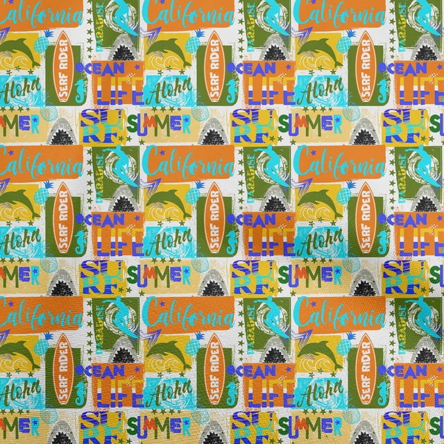 oneOone Georgette Viscose Orange Fabric California Ocean Ride Craft Projects Decor Fabric Printed By The Yard 42 Inch Wide