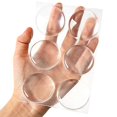 thumbnail image 4 of Butée de Porte Ronde Transparente en Caoutchouc Souple, Protecteur Mural, Pare-Chocs Autocollant pour Poignée de Porte (Petit Rond, 1,57 Pouces, 6 Pcs), 4 of 5